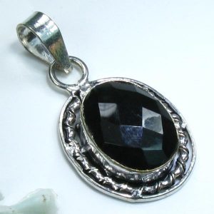 Garnet & Sterling Silver Pendant