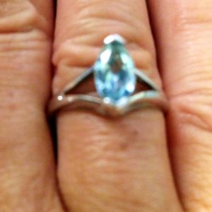 Blue Topaz .925 Stering Silver Ring