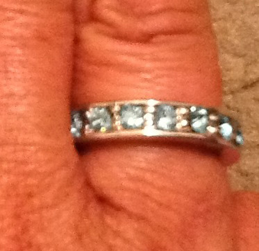 Sapphire Silver Size 9 Ring