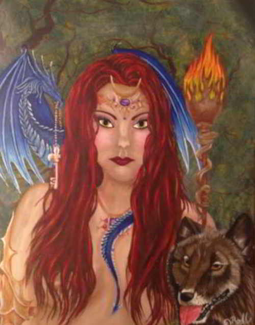 Original Art - Sorceress of Wisdom - Acrylic Painting