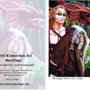 The Dragon Tamer's Pact - Earth Greeting Card (Blank)